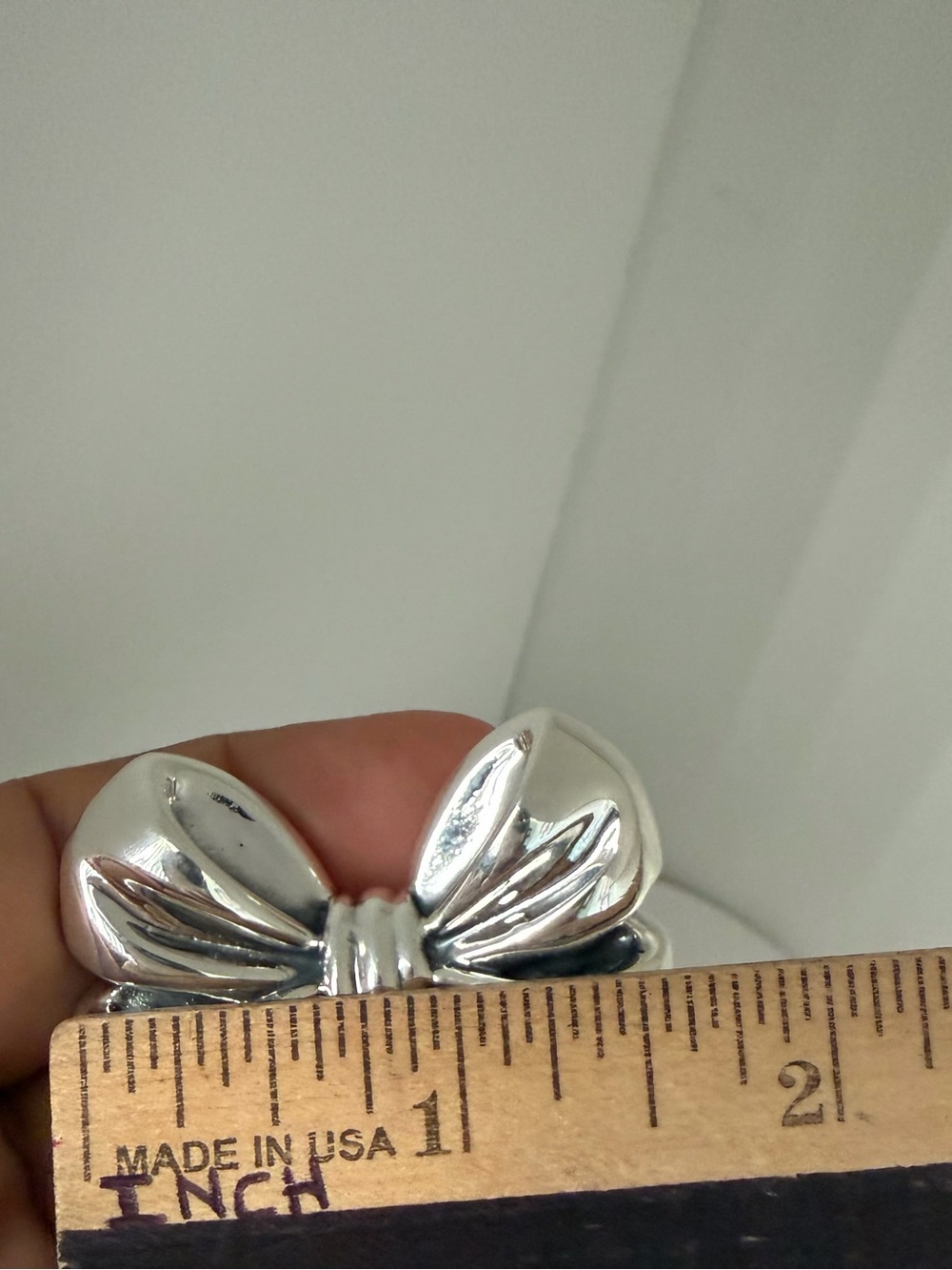 Huge Sterling Silver 925 Bow Ring size 8 - Picture 5 of 6